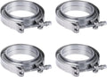 3.5ft V Band Clamp with Flange 4 PCS - Durable Stainless Steel Kit