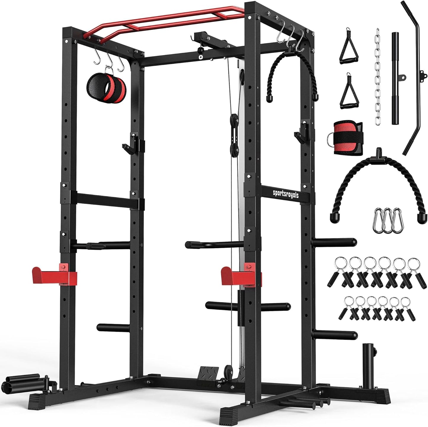 Sportsroyals Power Cage with Cable System