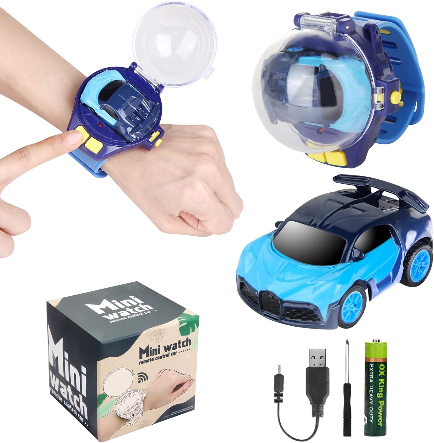 Interactive RC Car Watch Toy - Mini Racing Fun!