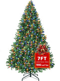7FT Christmas Tree with 500 LED Lights and 1592 Branch Tips - Lifelike