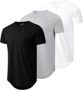 Mens 3 Pack Plain Cotton Shirts for Casual Everyday Style