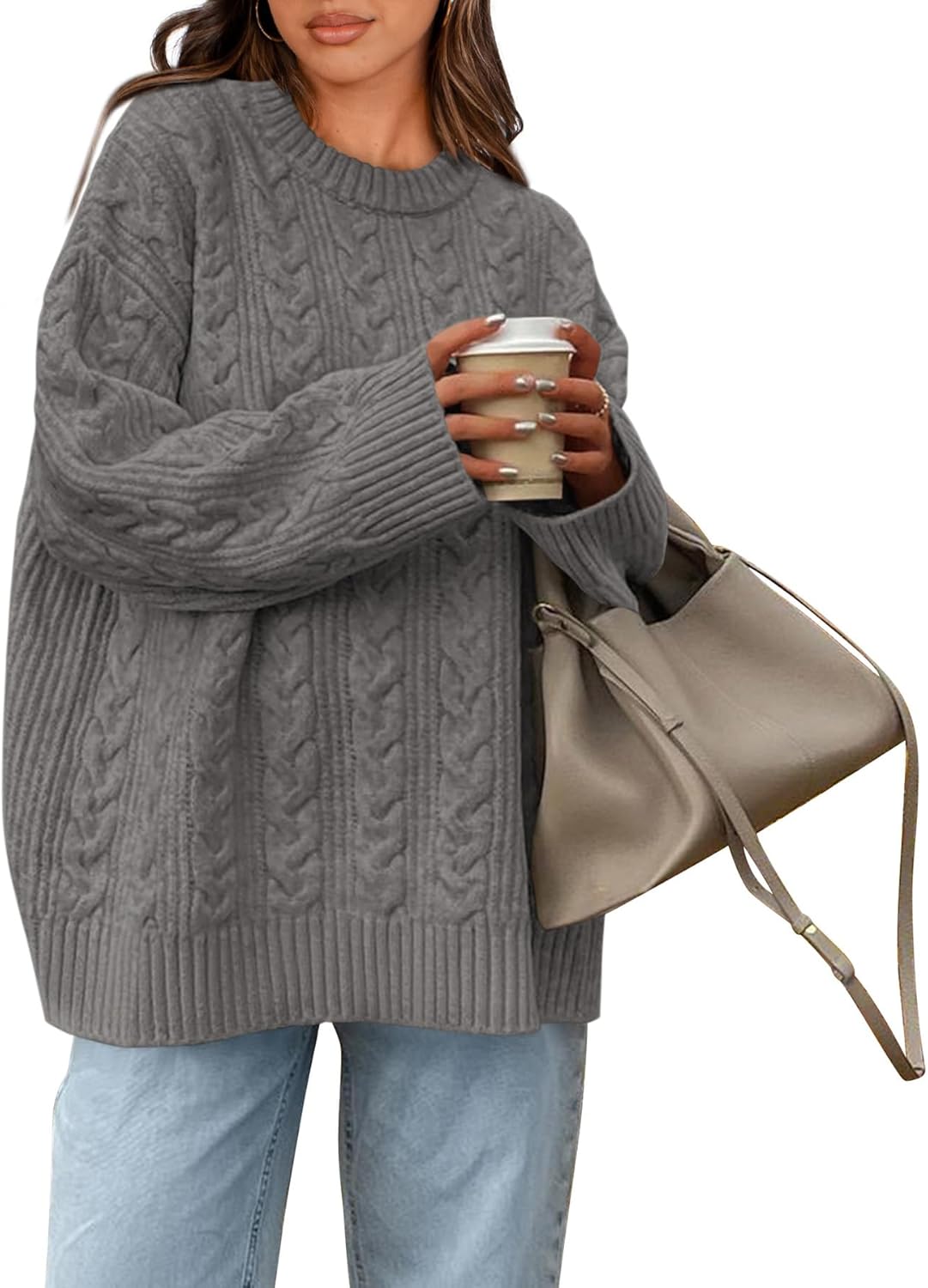 Okiwam Women's Oversized Sweaters for Cozy Fall Fashion