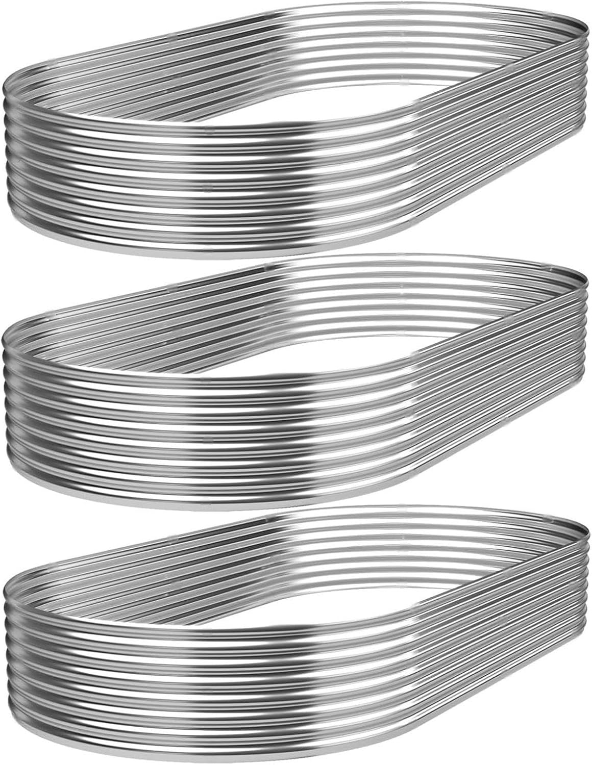 Galvanized Raised Garden Bed for Vegetables and Flowers 3pcs