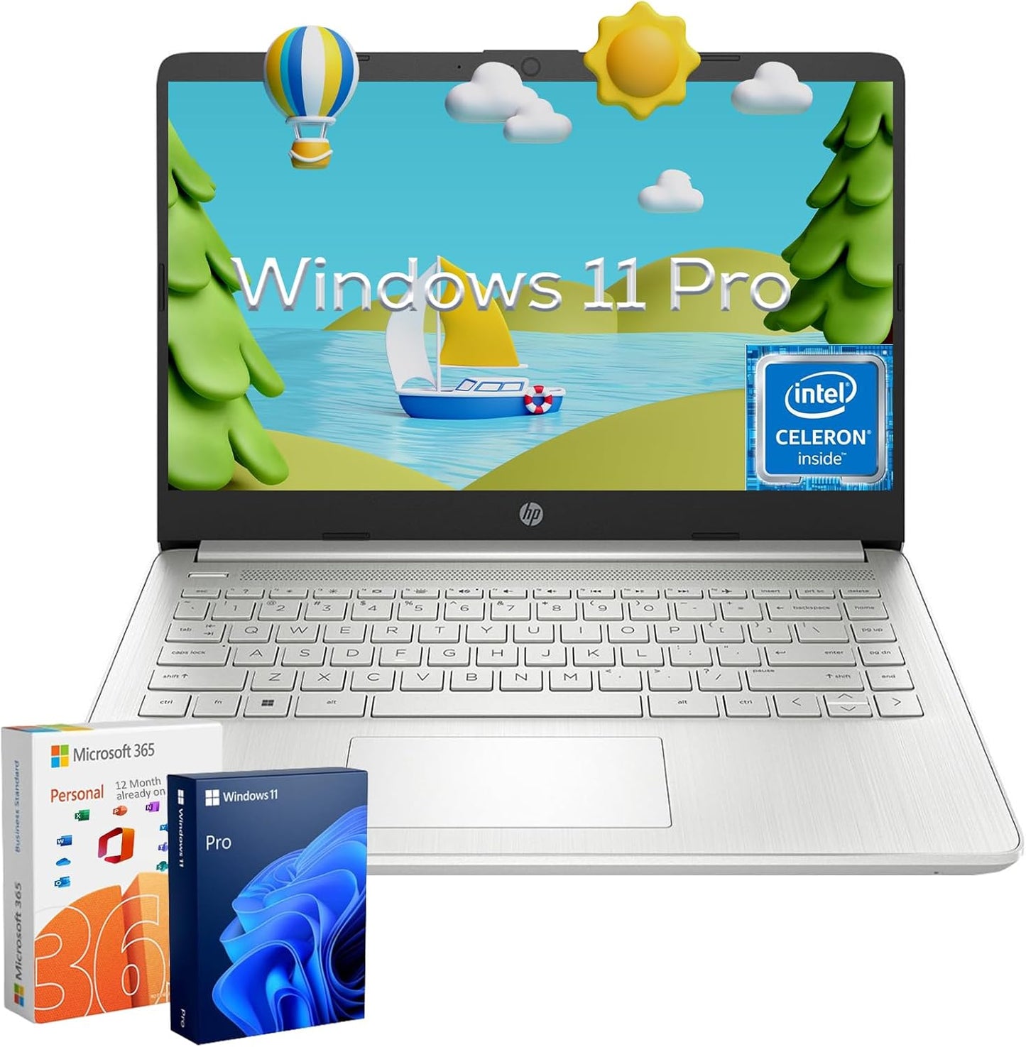 HP Ultra-Thin Everyday Laptop with Windows 11 Pro and 8GB RAM