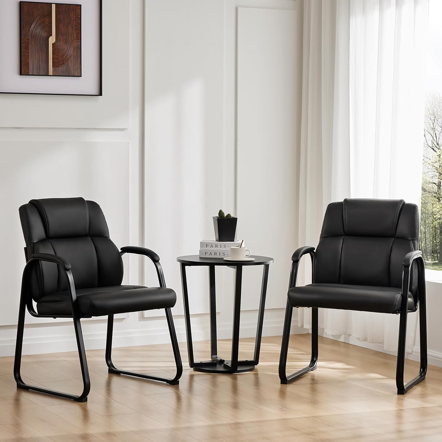 Sweetcrispy Waiting Room Guest Chair Set of 2 for Comfort & Style