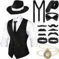 1920s Mens Costume Roaring Outfit for Men - Full Accessory Set