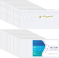 Name Tag Holders with Pins 200 Pack - Clear Badge Sleeves for Events