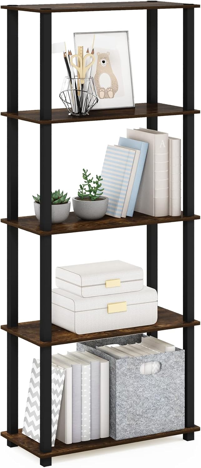 Furinno Turn-S-Tube 5-Tier Multipurpose Shelf Display Rack