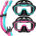 Snorkeling Gear for Adults and Kids - Dry-Top Snorkel Set