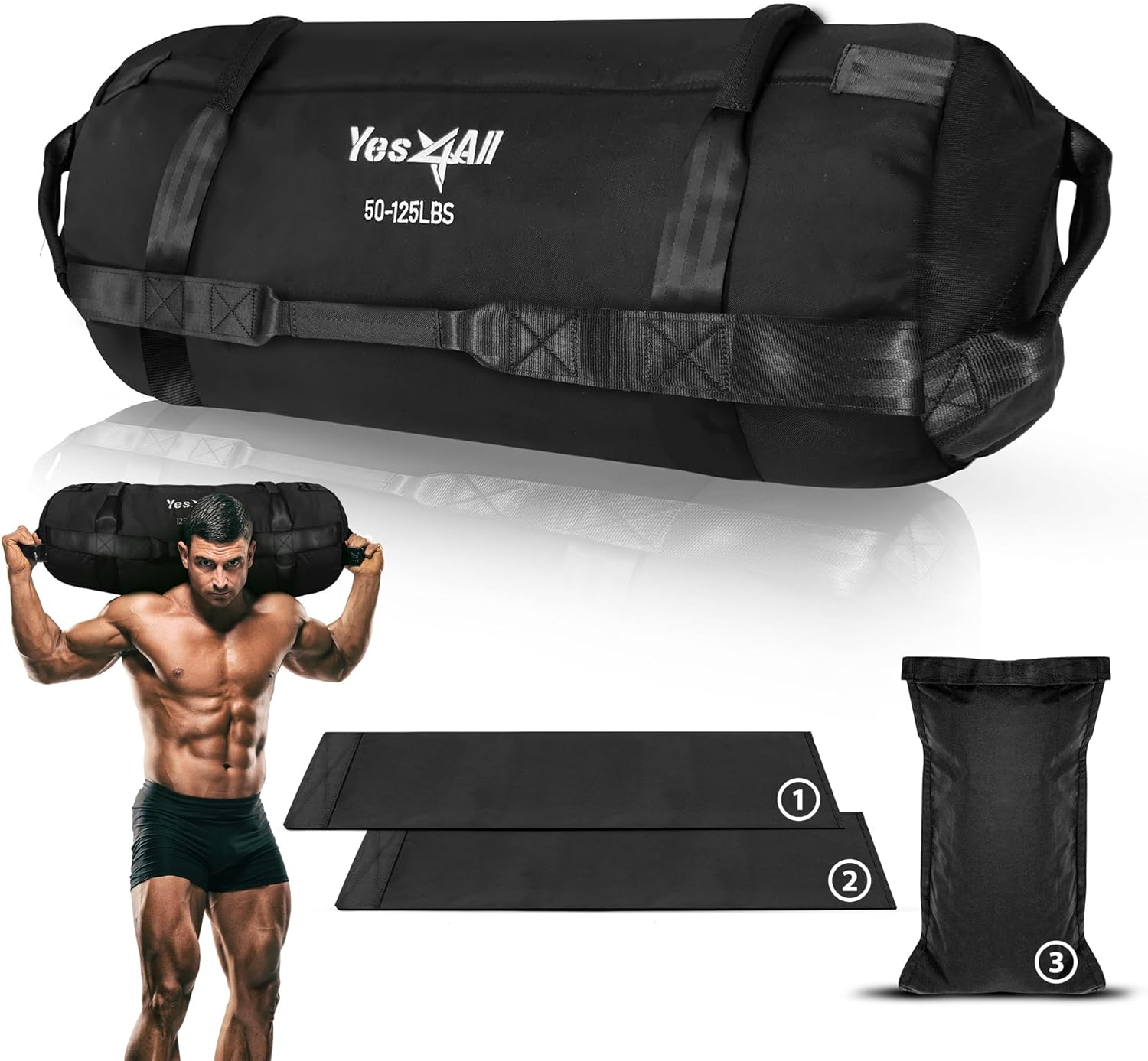 Yes4All Adjustable Sandbags for Weight Training and Fitness