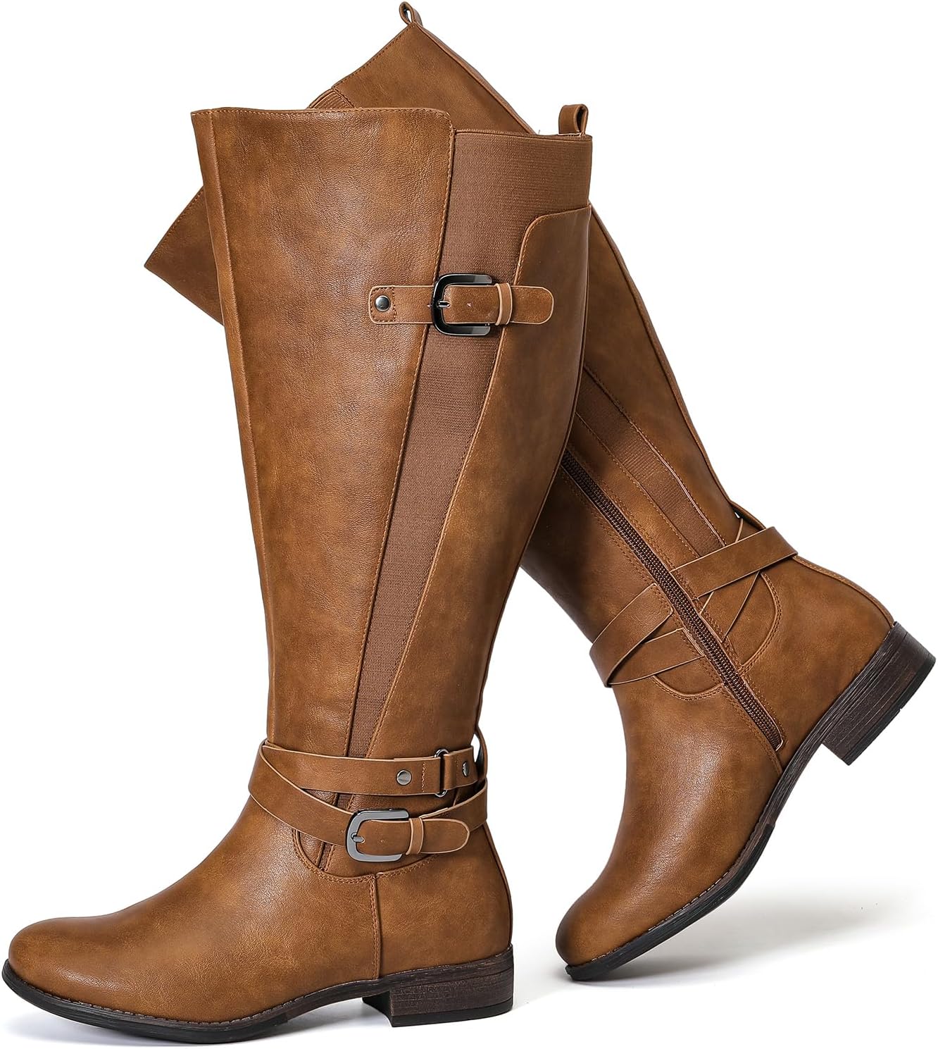 Luoika Women's Extra Wide Calf Knee High Boots for Comfort