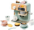 Kids Coffee Maker Playset Wooden 23PCS - Pretend Barista Fun