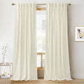 RYB HOME Velvet Curtains 102 in Long - Room Darkening Luxury Panels