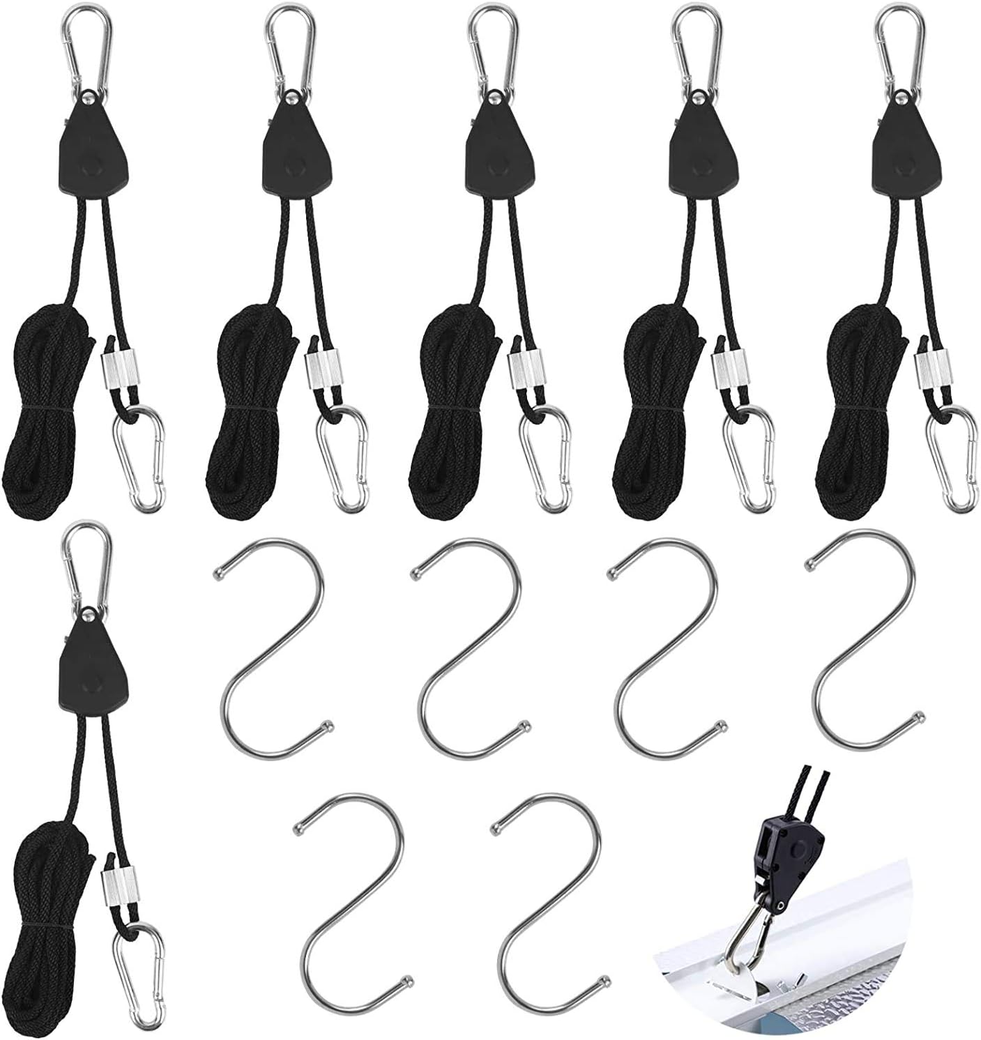 ONECHOI Heavy Duty Grow Light Rope Hanger Set - Maximize your Plant's Growth! 