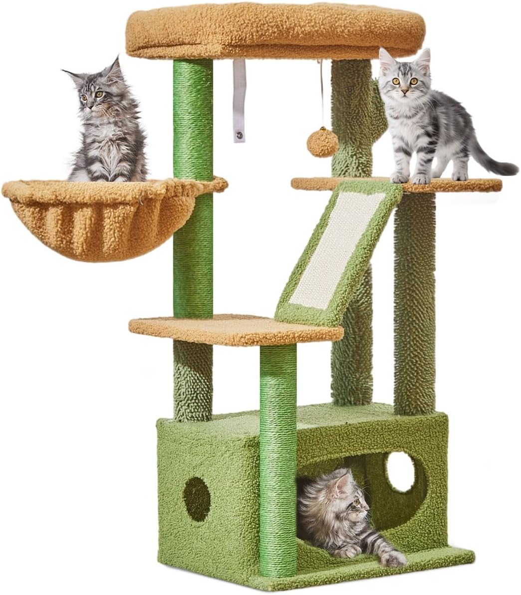 Taoqimiao Cat Tree 38.5-Inch Tower for Indoor Kittens