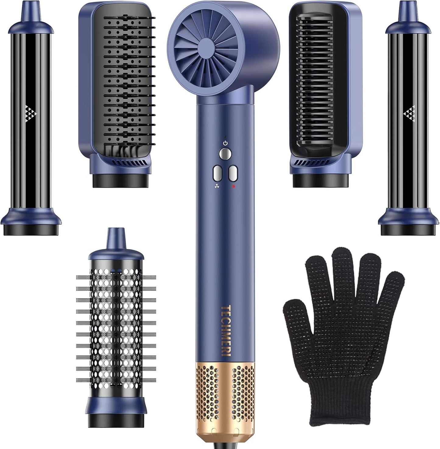 TECHMERI 6-in-1 Ionic Hot Air Hair Styler