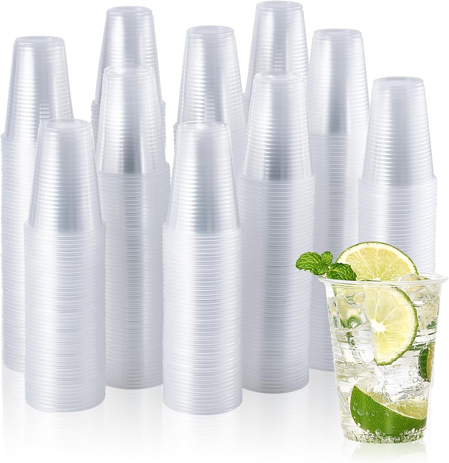Vplus 2000 Pack 7 OZ Clear Plastic Cups for Parties and Events