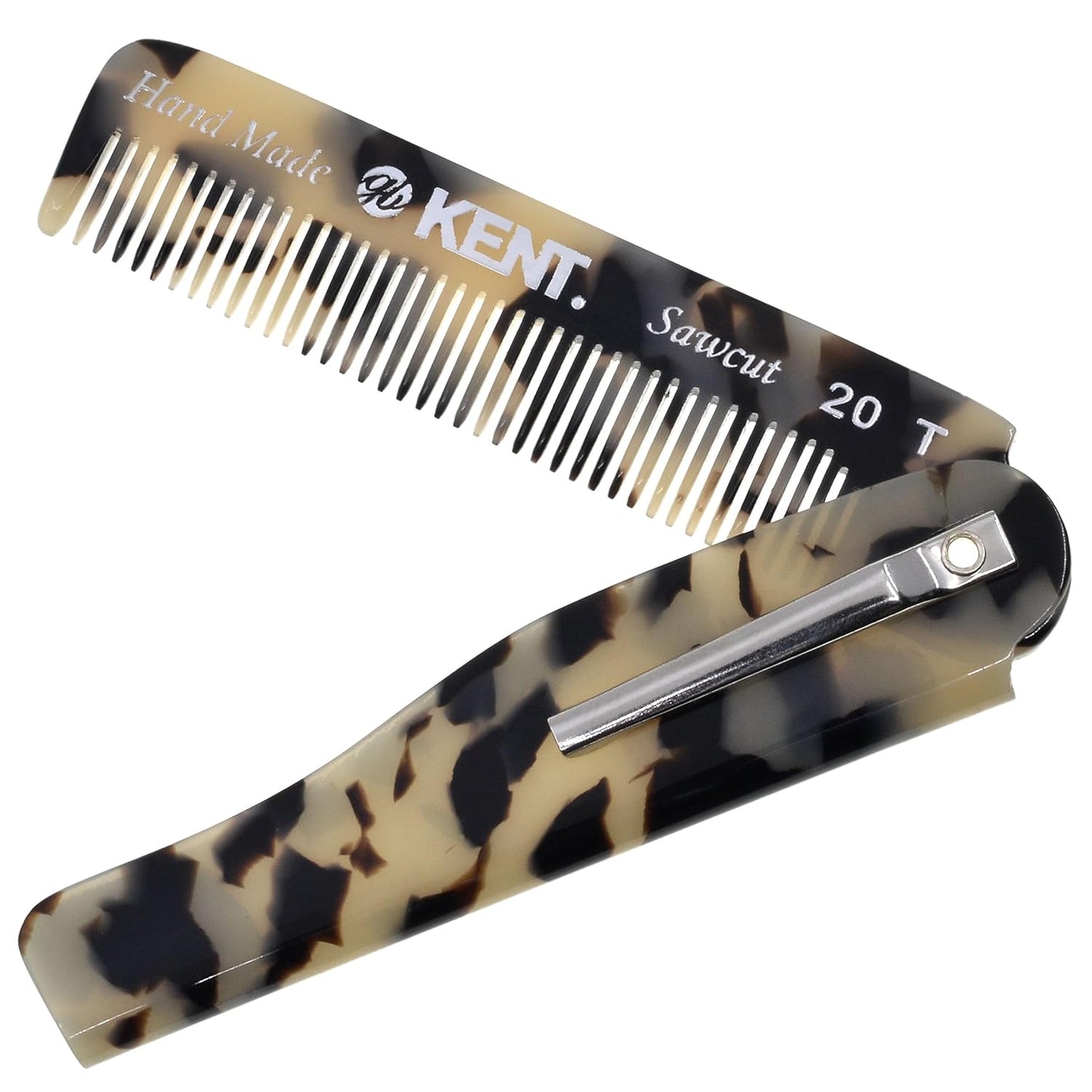 Kent 20T TW Handmade Folding Pocket Comb for Men and Women