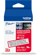 Brother P-Touch TZe Black Print on Matte Silver Label Tape