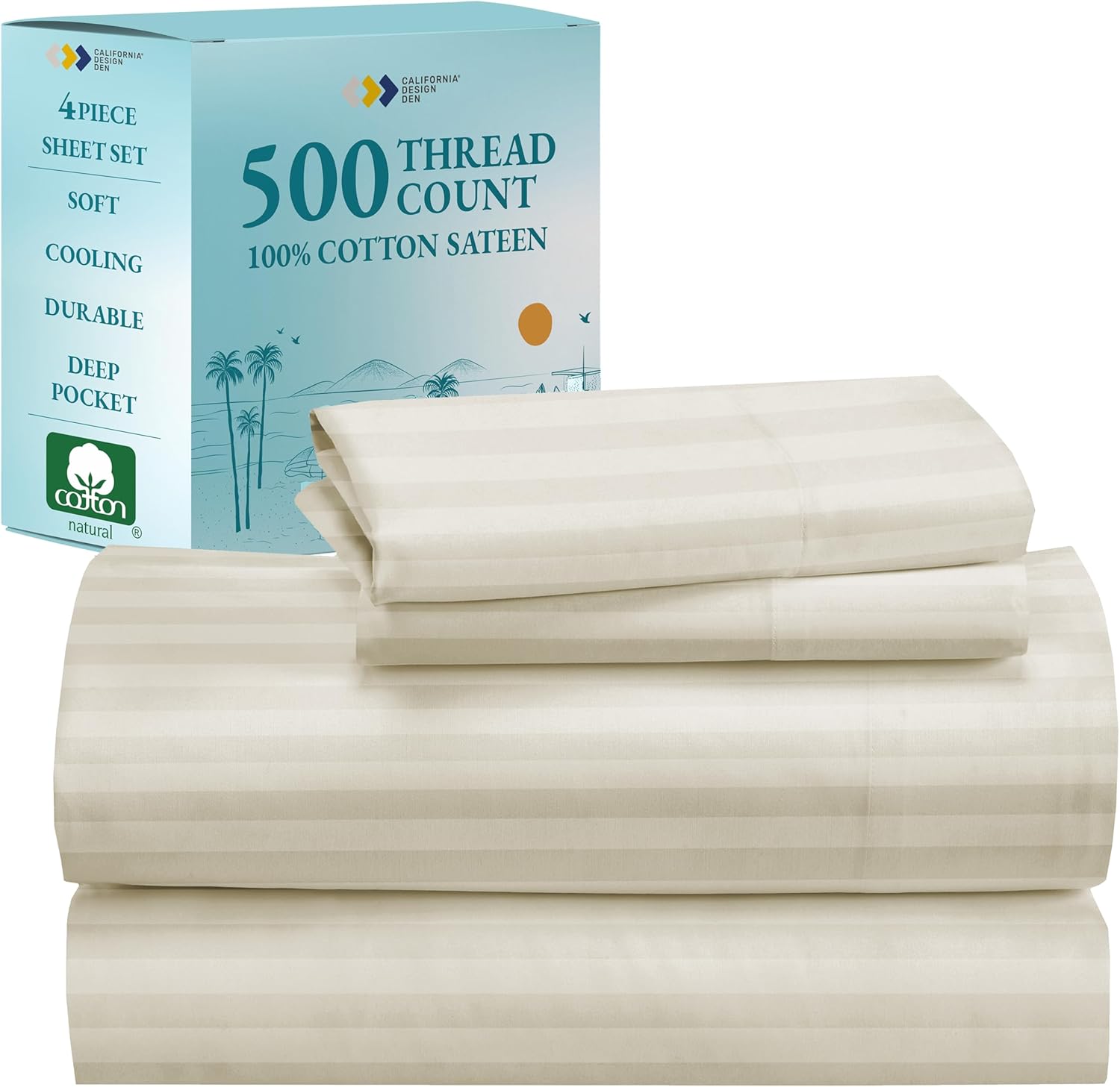 California Design Den 4 Piece Full Size Sheet Set for Luxury Sleep