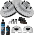 TRQ Front Brake Pad & Rotor Kit Compatible with 92-02 Chevrolet GMC