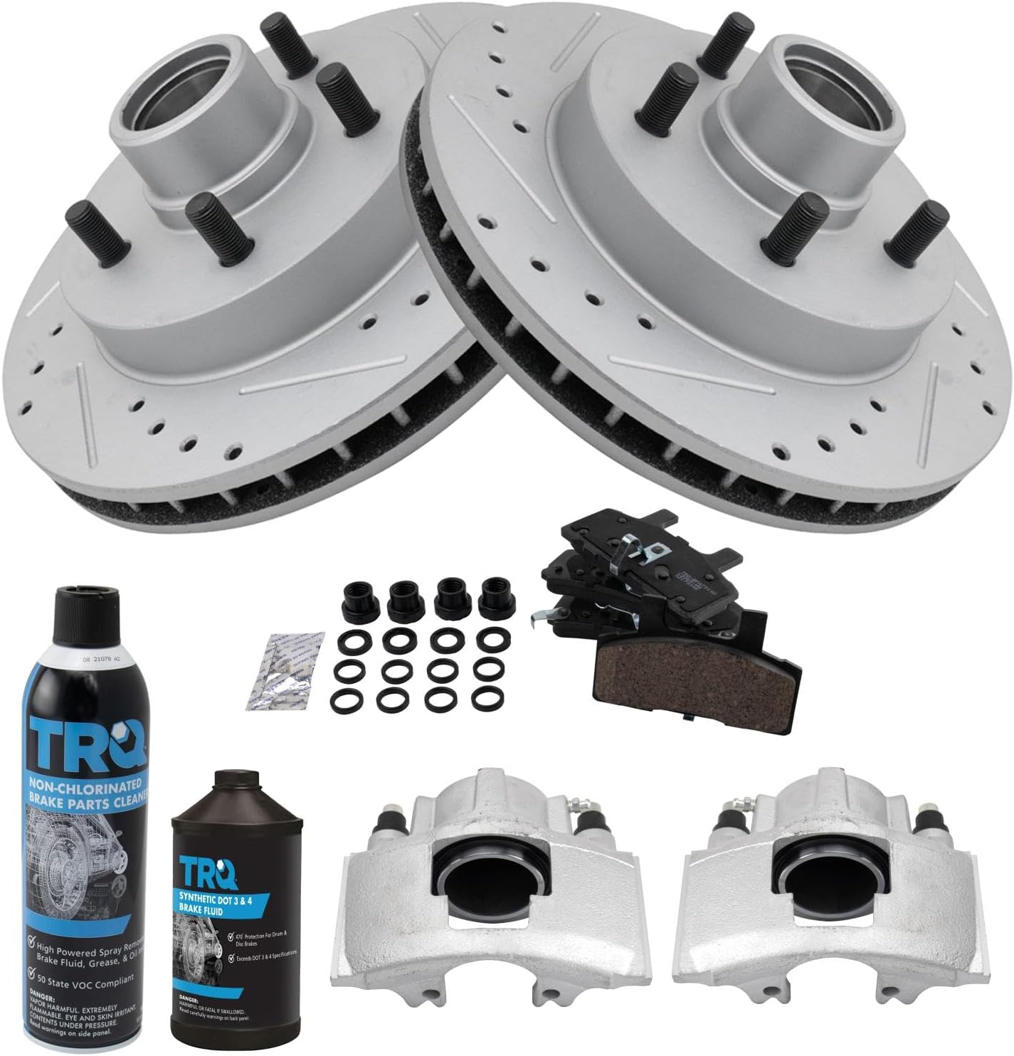 TRQ Front Brake Pad & Rotor Kit for 92-02 Chevrolet GMC Vehicles