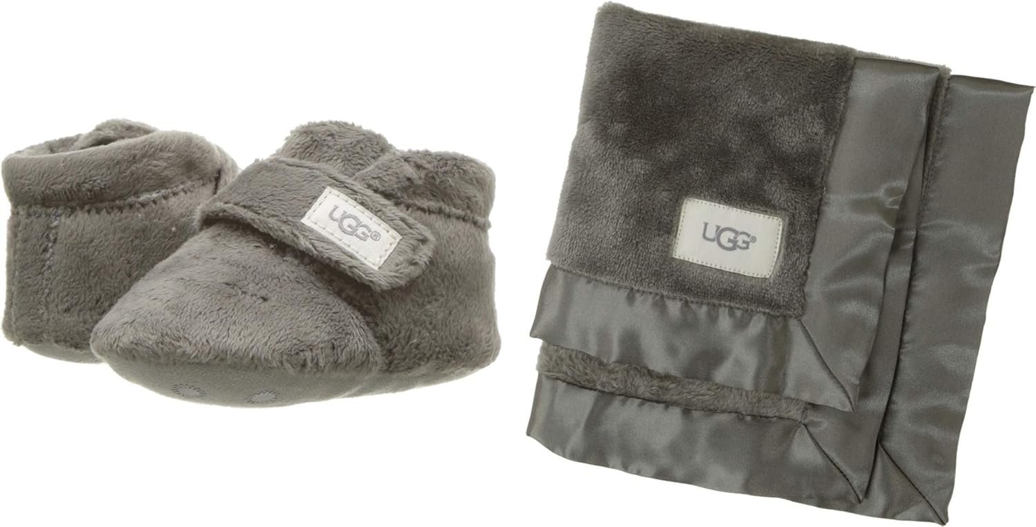 UGG Unisex-Baby Bixbee Boot and Lovey Blanket Infant Gift Set
