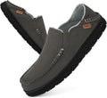 LongBay Men's Moccasin Slippers for Indoor Outdoor - Breathable Memory