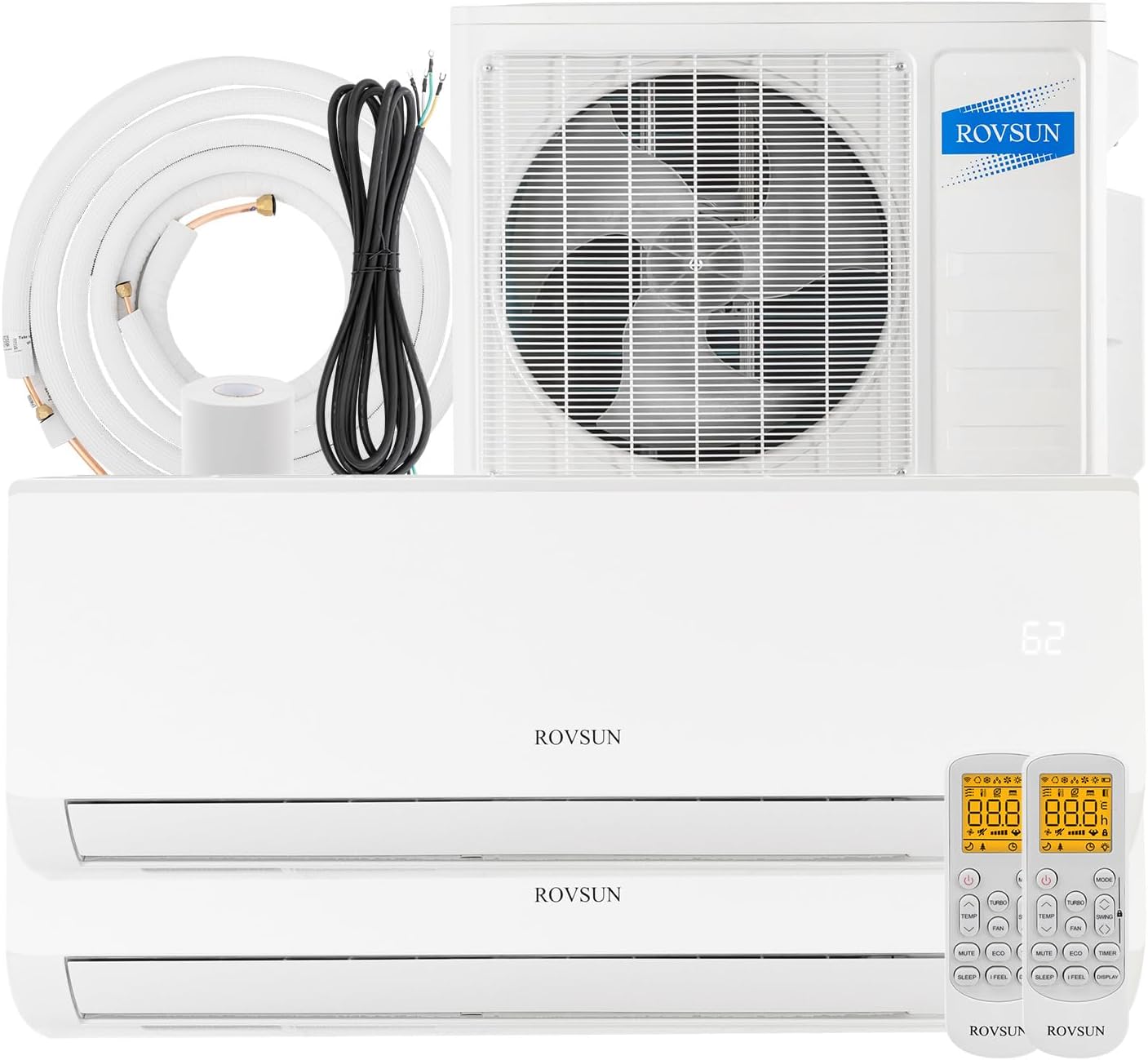 ROVSUN Dual Zone 18000 BTU Mini Split AC/Heating System