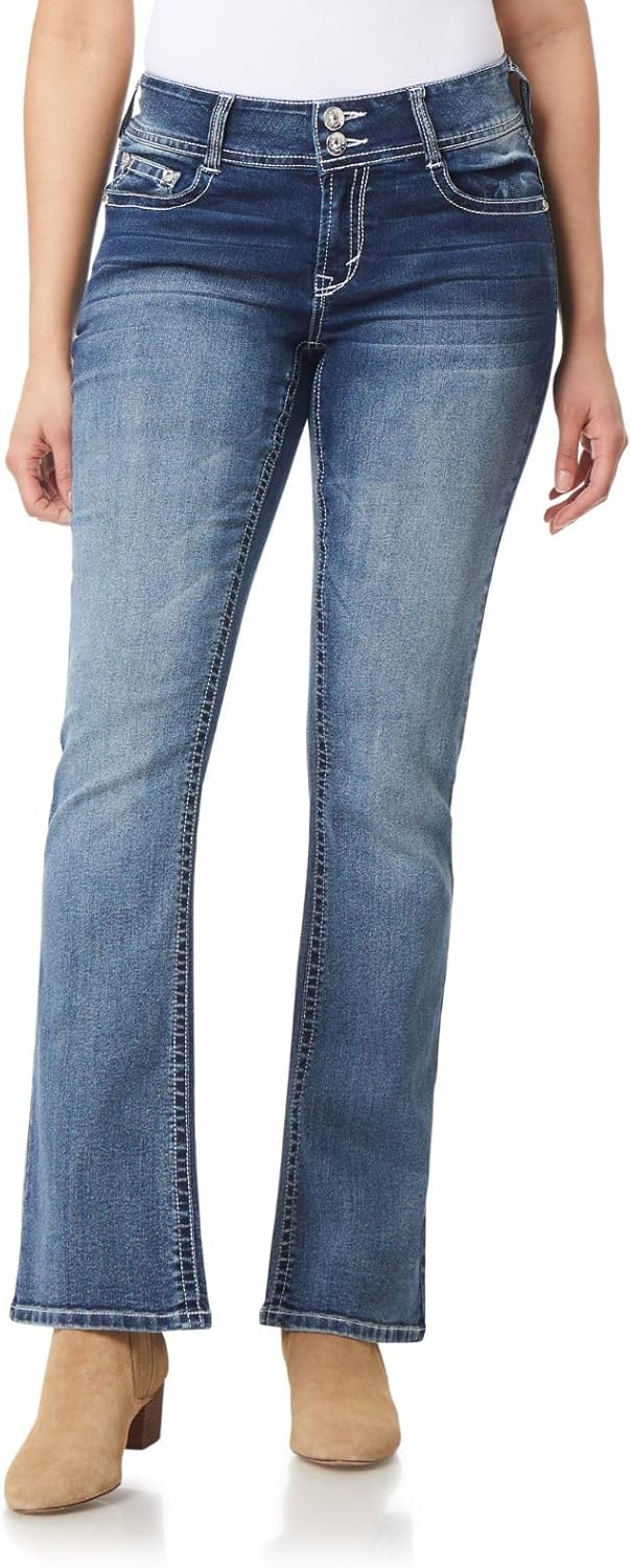 WallFlower Women's Luscious Curvy Bootcut Jeans for Every Body