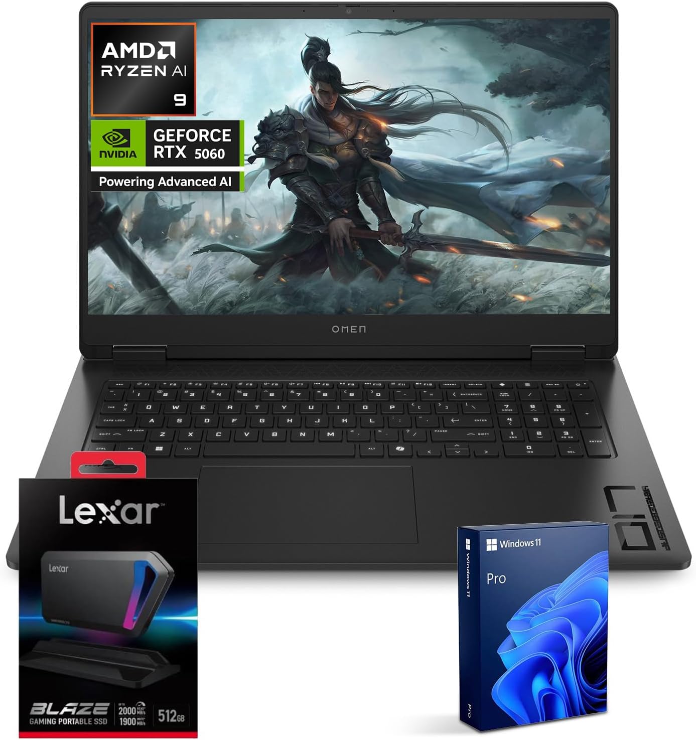 HP OMEN 17.3 Gaming Laptop with RTX 5060 and Ryzen AI 9