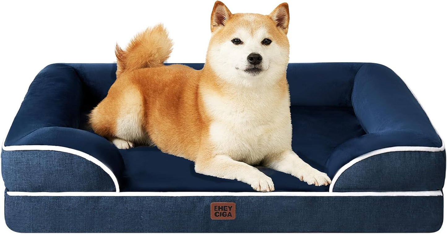 Orthopedic Dog Bed with Waterproof Memory Foam for Large Dogs