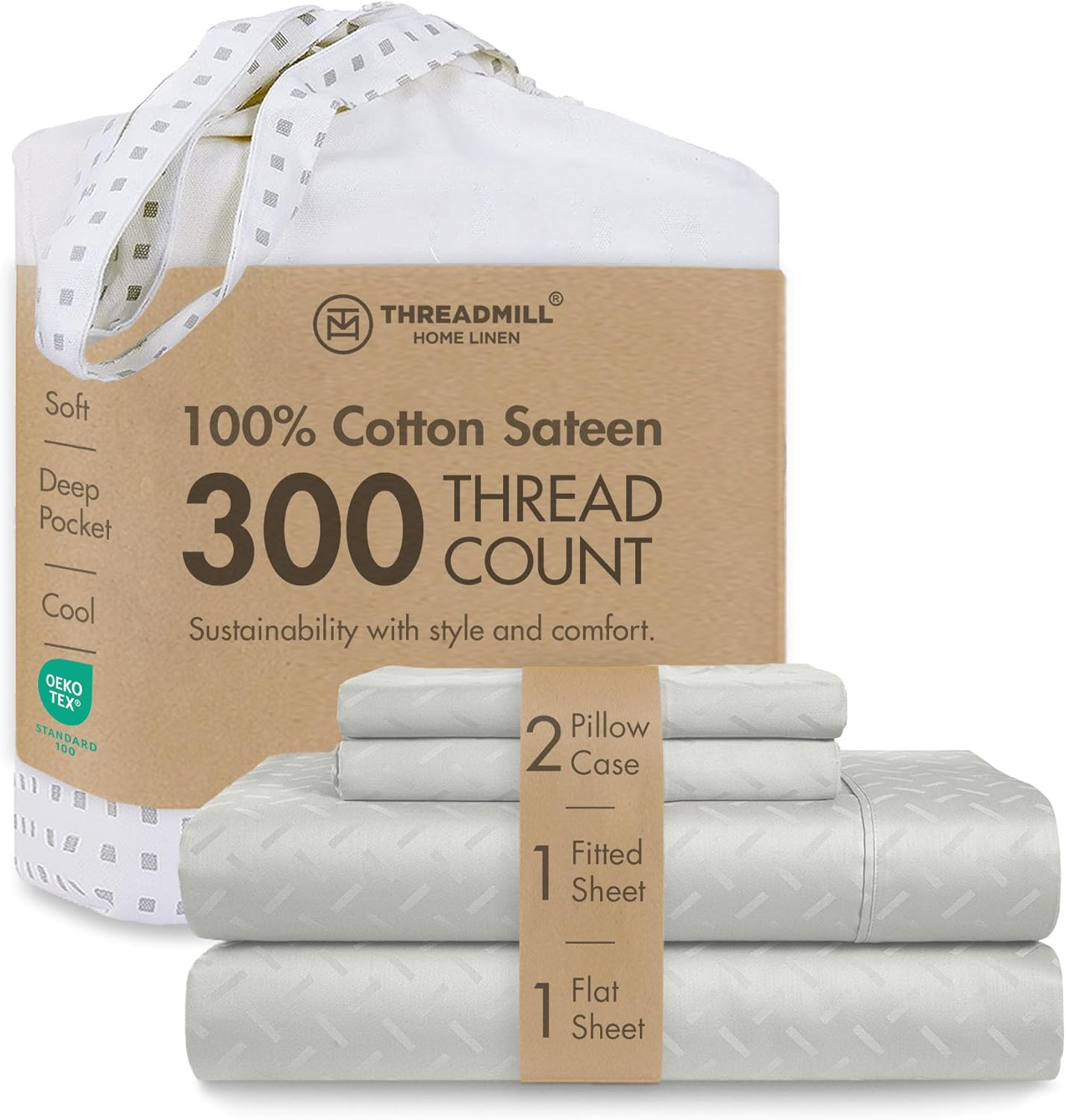 Threadmill Cotton Full Size Sheet Set for Cozy Sleep Nights