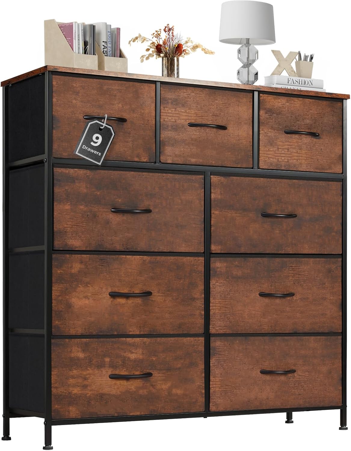 Stylish Sweetcrispy Dresser with 9 Storage Drawers for Home