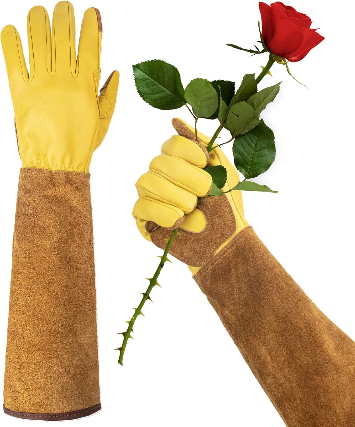 WOHEER Women's Thorn-Proof Gardening Gloves