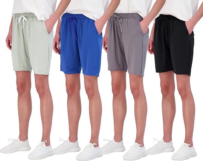 Real Essentials Women's Dry-Fit Athletic 7in Bermuda Shorts