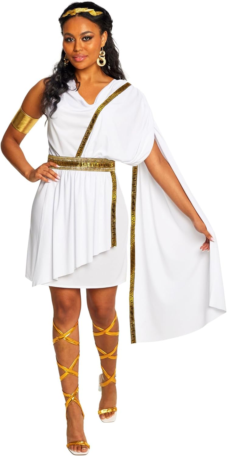 Morph Greek Goddess Costume Women for Halloween and Parties