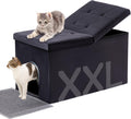 Cat Litter Box Enclosure Furniture Hidden Extra Large - Lift Lid Bench