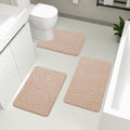 Bathroom Rugs Set 3 Piece Memory Foam Bath Mats - Thick, Non Slip