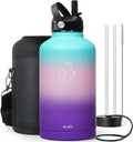 BUZIO 64oz Insulated Water Bottle Stainless Steel - Keeps Ice 48 Hrs