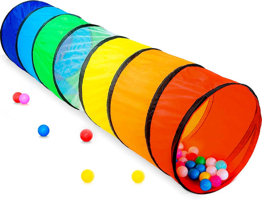 NUBUNI Kids Colorful Tunnel: Indoor & Outdoor Fun!