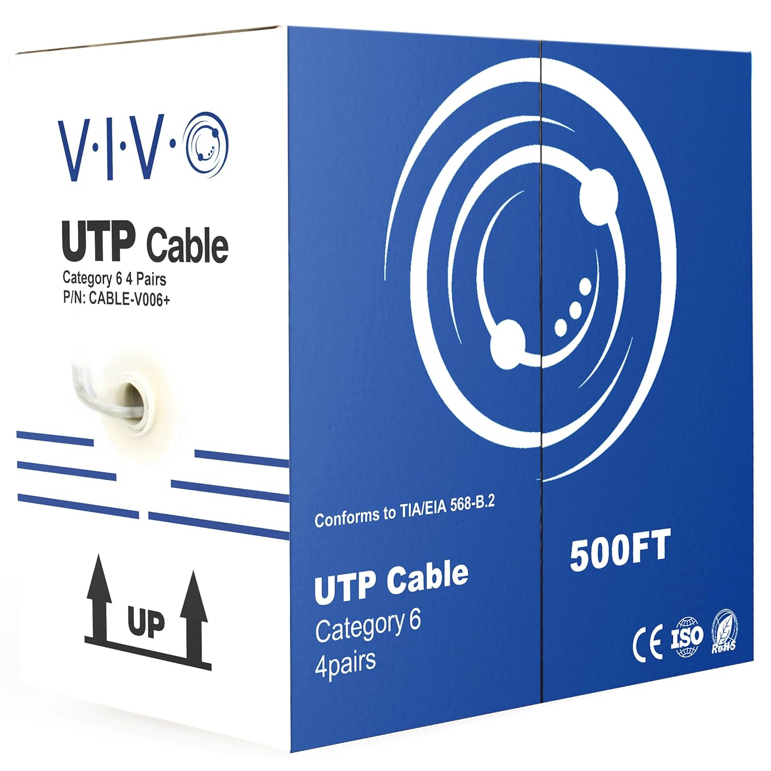 VIVO 500ft Bulk Cat6 Wire for Reliable Ethernet Connections