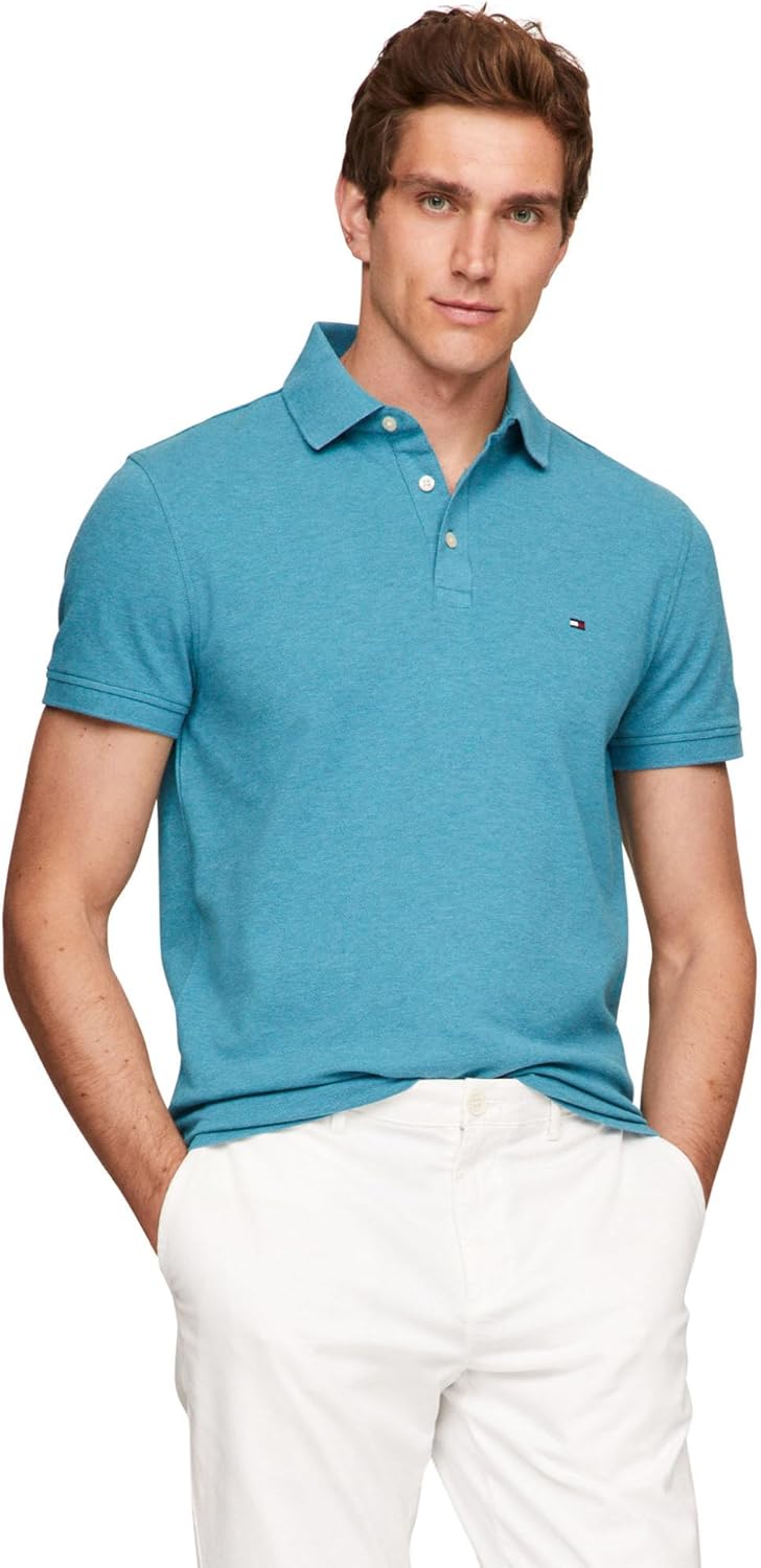 Tommy Hilfiger Men's Slim Fit Polo Shirts with Stretch