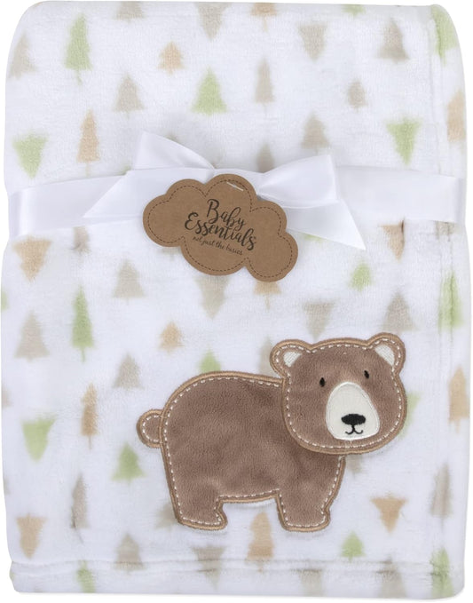 Cozy Woodland Bear Baby Blanket Set | Baby Essentials