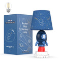 Rocket Lamp Kids Table Lamp with E26 LED Bulb - Space Theme Night