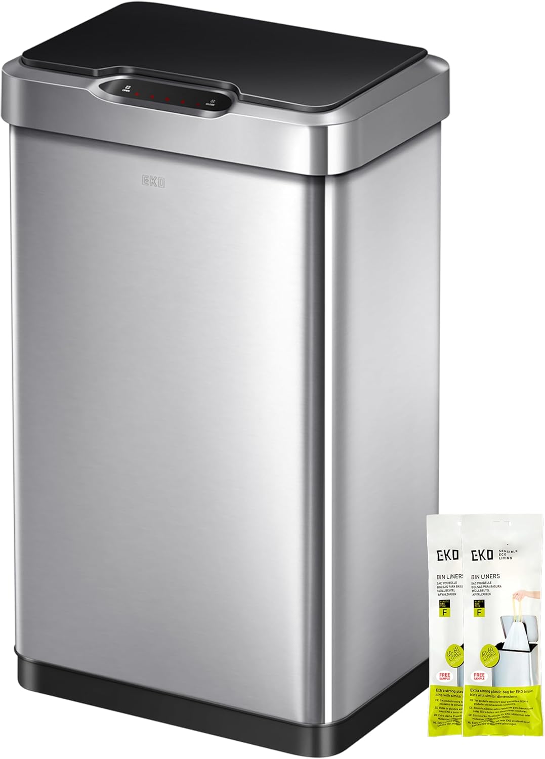 EKO Mirage-T Touchless Rectangular Trash Can with Sensor