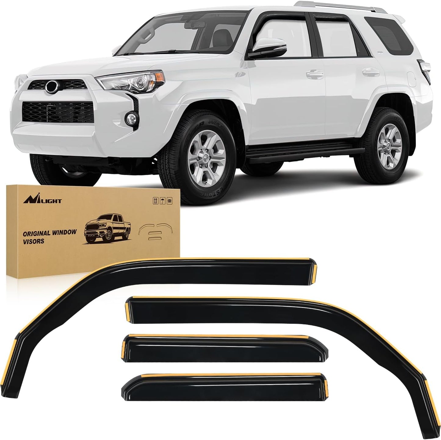 Nilight Durable Rain Guards for Toyota 4Runner 2010-2024