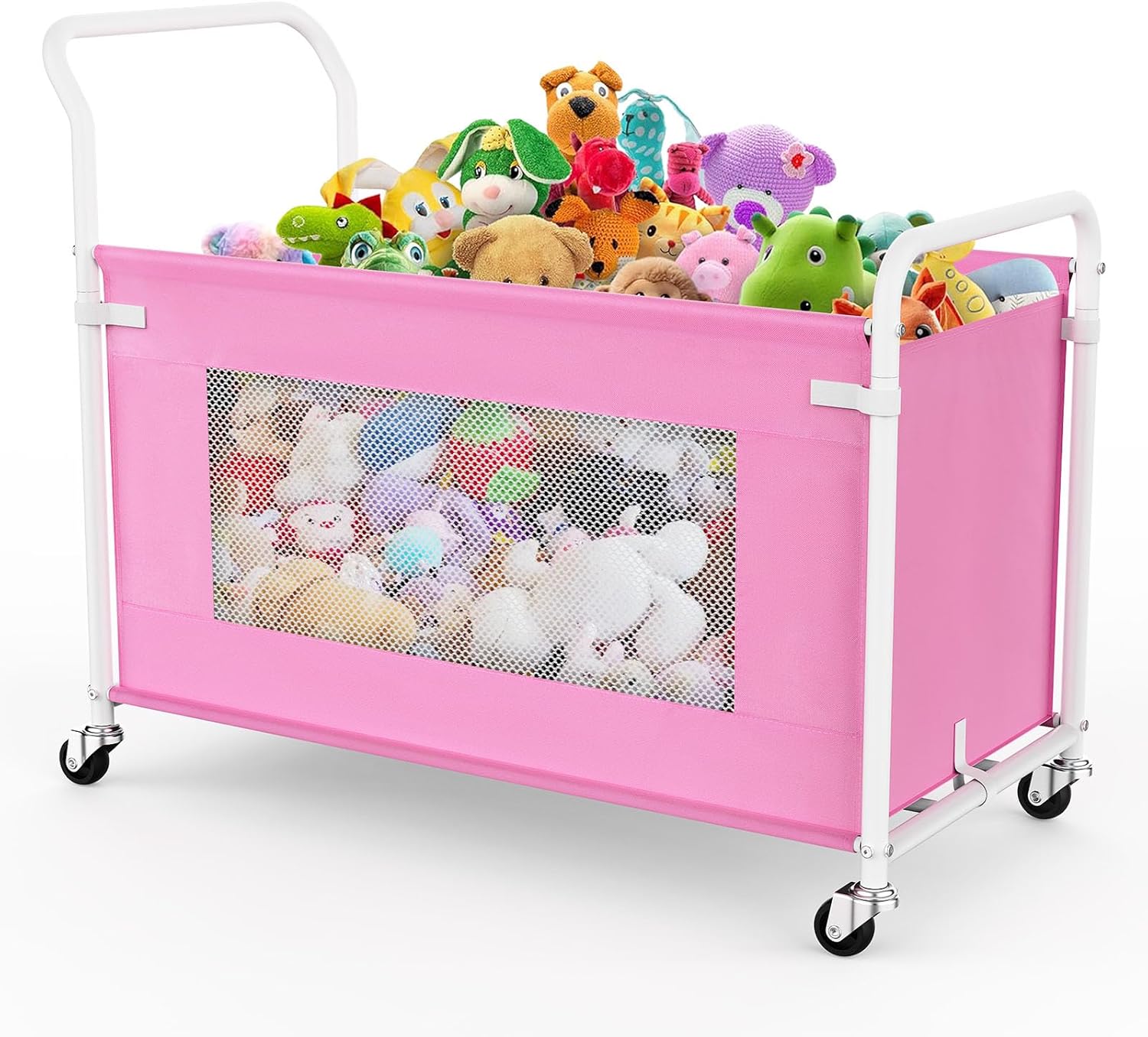 KEEGH Extra Large Toy Box with 360 Rotating Wheels for Kids