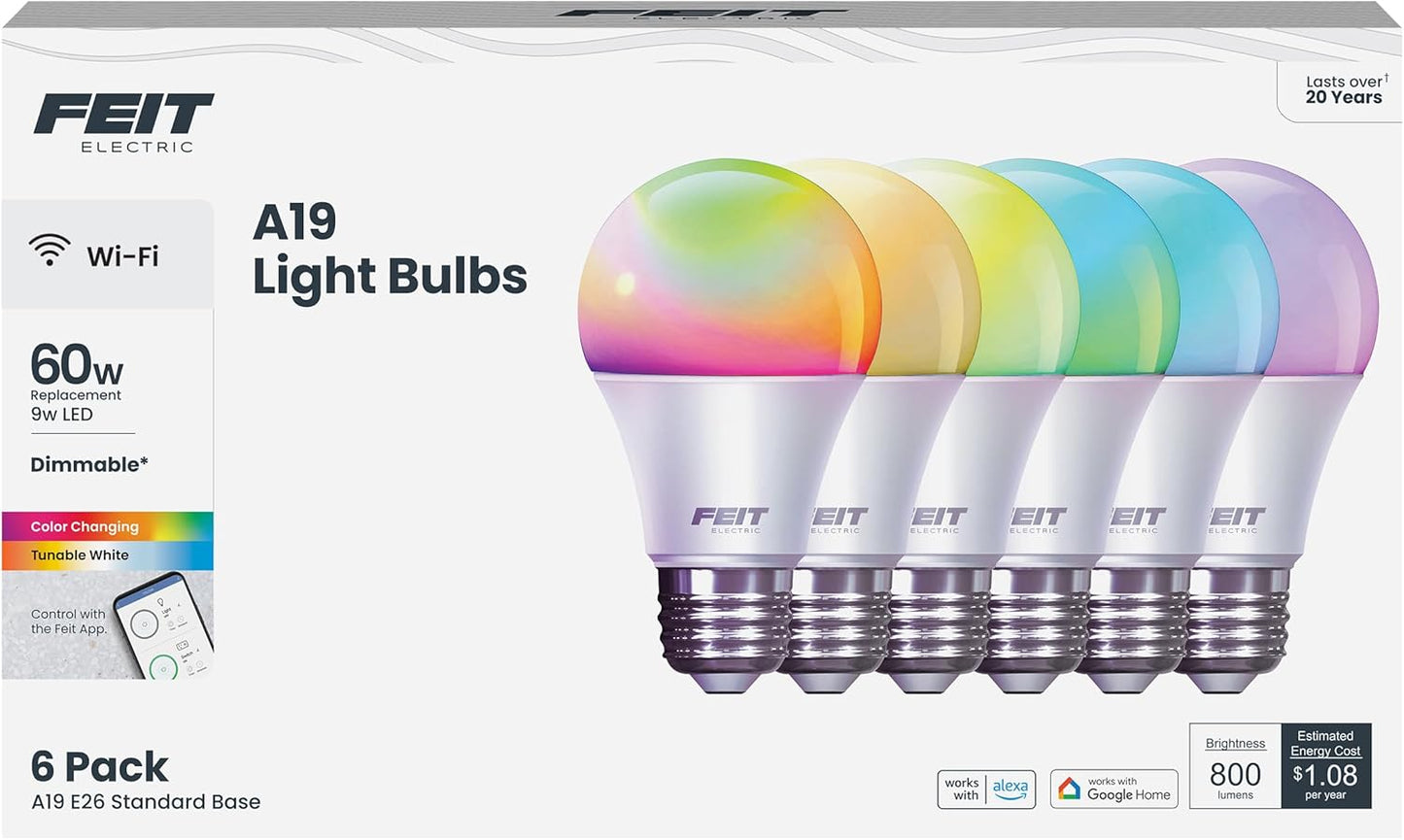 Feit Electric A19 Smart LED Light Bulb for Home Lighting Needs