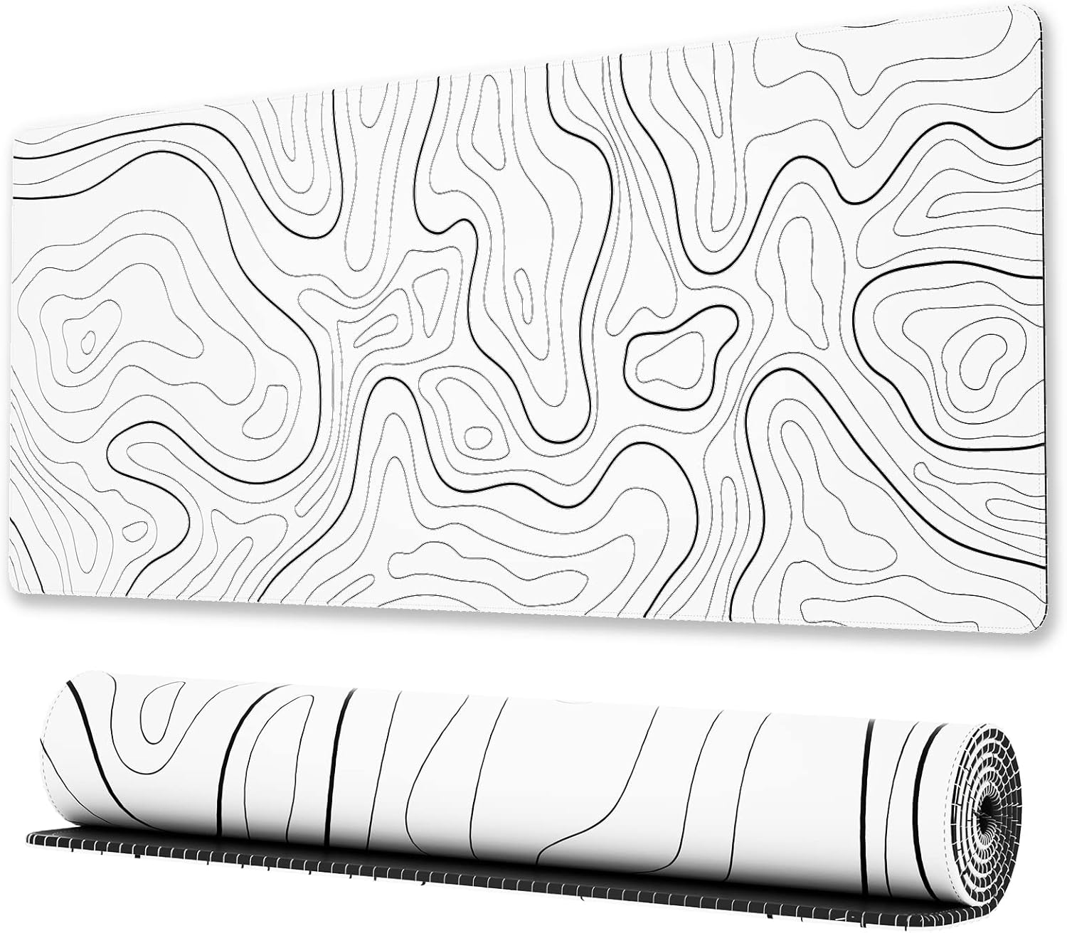 Ovenbird XL Gaming Mouse Pad: Anti-Slip, Minimalist Topo Design
